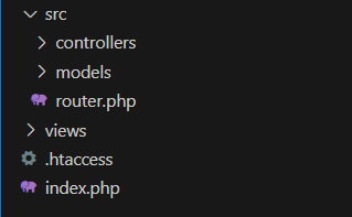 File system with router.php file