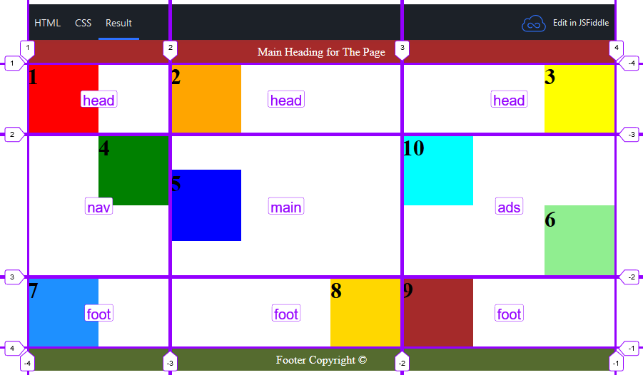 Grid Example screenshot